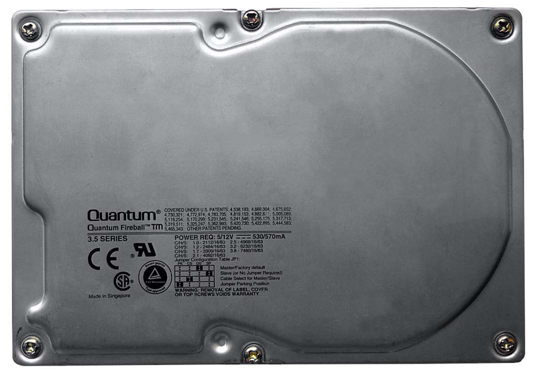 FBTM1629AT Quantum Fireball TM 1.7GB 4500RPM ATA/IDE 128KB Cache 3.5-inch Internal Hard Drive