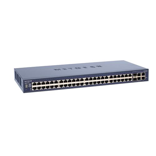 FS752TSNA NetGear ProSafe 48-Ports 10/100Mbps Stacking Smart Switch with 4 Gigabit Ports (Refurbished)