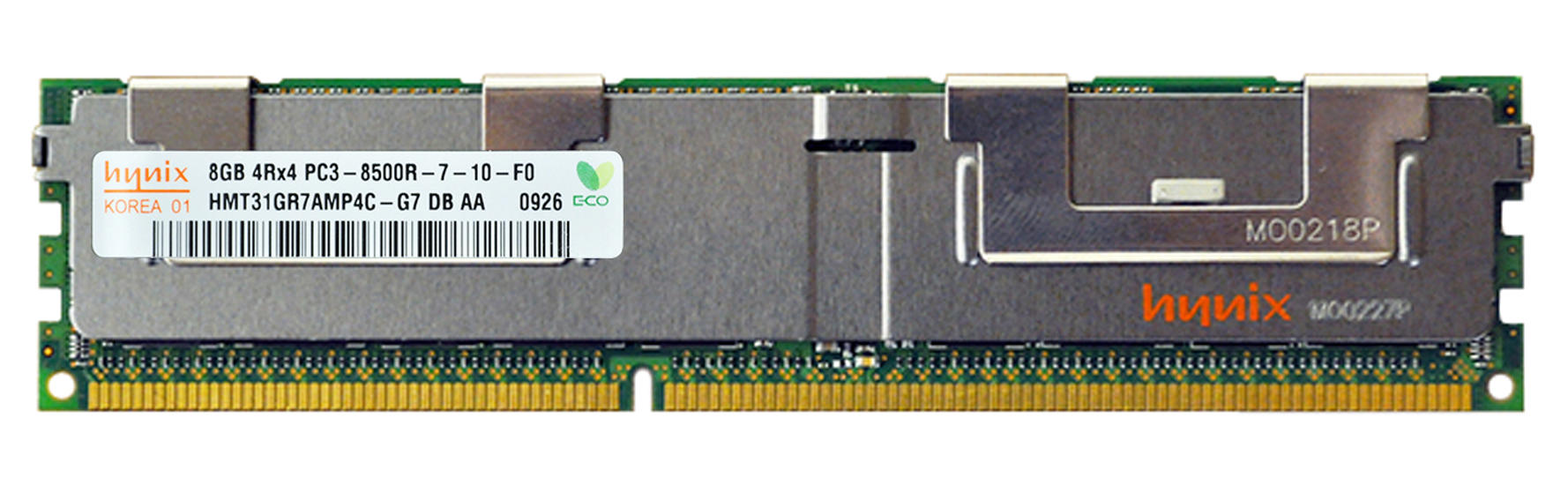 3D-13D351R4568-8G 8GB Module DDR3 PC3-8500 CL=7 Registered ECC w/Parity DDR3-1066 Quad Rank, x4 1.5V 1024Meg x 72 for HP/Compaq ProLiant ML330 G6 500664-B21
