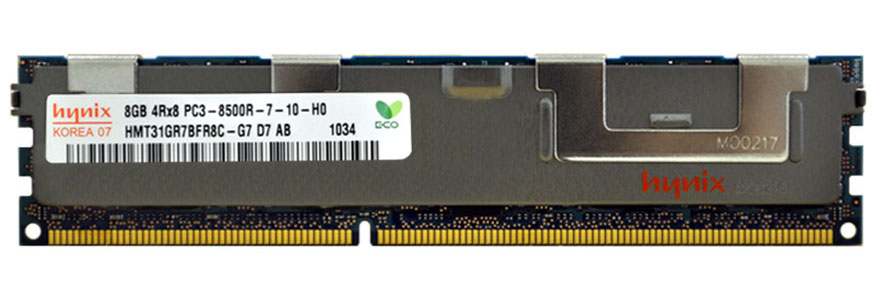 HMT31GR7BFR8C-G7 Hynix 8GB PC3-8500 DDR3-1066MHz ECC Registered CL7 240-Pin DIMM Quad Rank Memory Module