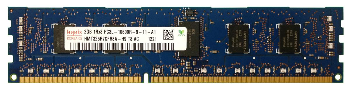 HMT325R7CFR8A-H9 Hynix 2GB PC3-10600 DDR3-1333MHz ECC Registered CL9 240-Pin DIMM 1.35V Low Voltage Single Rank Memory Module