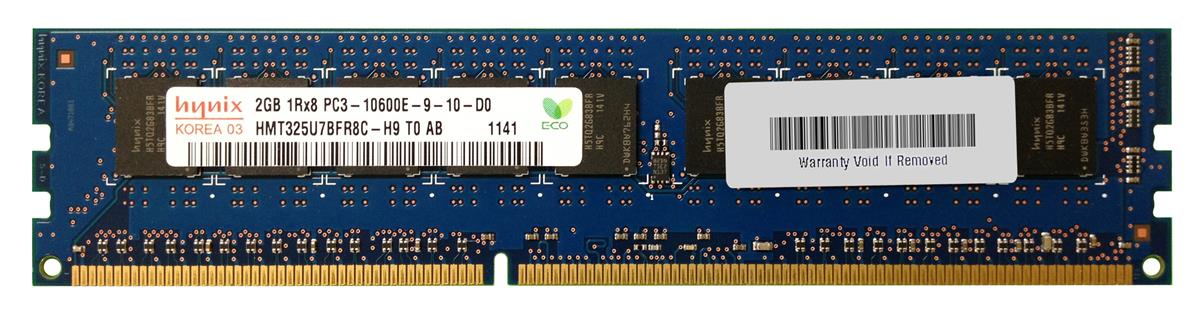 HMT325U7BFR8C-H9 Hynix 2GB PC3-10600 DDR3-1333MHz ECC Unbuffered CL9 240-Pin DIMM Single Rank Memory Module