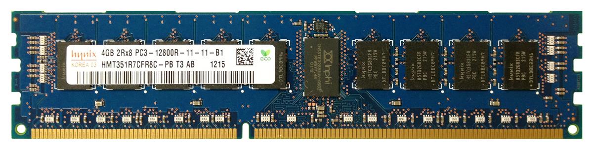 HMT351R7CFR8C-PB Hynix 4GB PC3-12800 DDR3-1600MHz ECC Registered CL11 240-Pin DIMM Dual Rank Memory Module