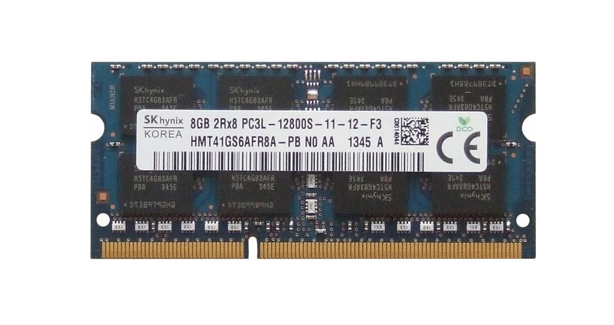 HMT41GS6AFR8A-PBN0-AA Hynix 8GB PC3-12800 DDR3-1600MHz non-ECC Unbuffered CL11 204-Pin SoDimm 1.35V Low Voltage Dual Rank Memory Module