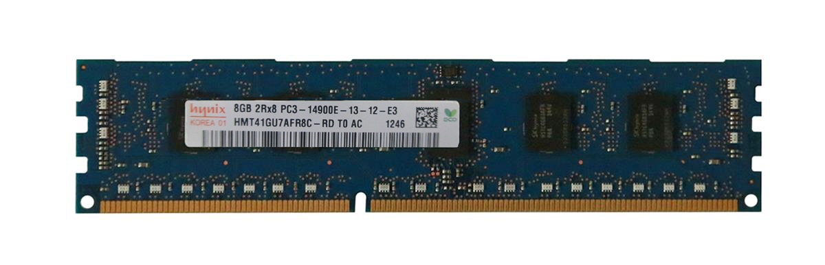 HMT41GU7AFR8C-RDT0 Hynix 8GB PC3-14900 DDR3-1866MHz ECC Unbuffered CL13 240-Pin DIMM Dual Rank Memory Module