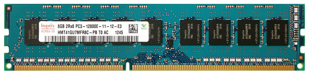 HMT41GU7MFR8C-PBT0 Hynix 8GB PC3-12800 DDR3-1600MHz ECC Unbuffered CL11 240-Pin DIMM Dual Rank Memory Module