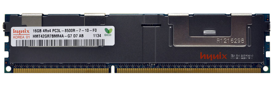 HMT42GR7BMR4A-G7D7 Hynix 16GB PC3-8500 DDR3-1066MHz ECC Registered CL7 240-Pin DIMM 1.35V Low Voltage Quad Rank Memory Module