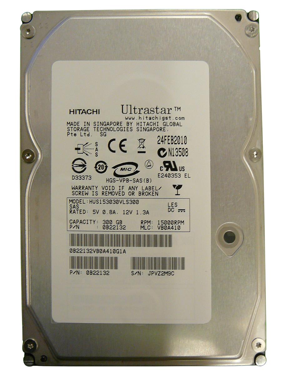HUS153030VLS300 Hitachi Ultrastar 15K300 300GB 15000RPM SAS 3Gbps 16MB Cache 3.5-inch Internal Hard Drive