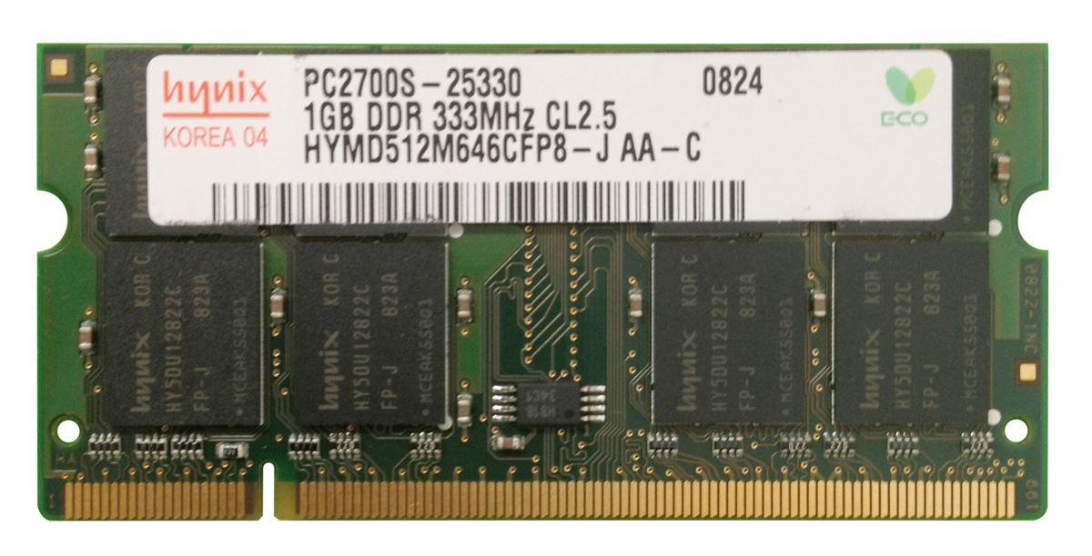 HYMD512M646CFP8-J Hynix 1GB SoDimm PC2700 Memory