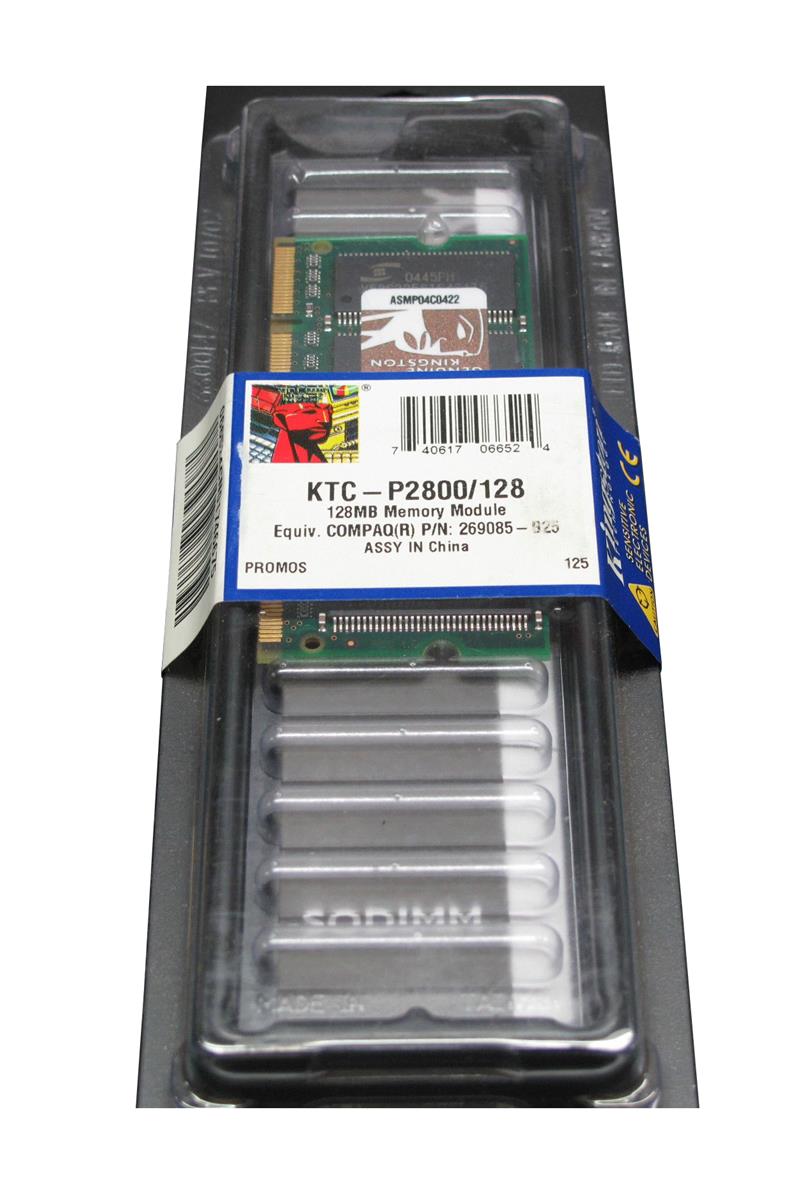 KTC-P2800/256 Kingston 256MB PC2100 DDR-266MHz non-ECC Unbuffered CL2.5 200-Pin SoDimm Memory Module for Compaq 269086-B25