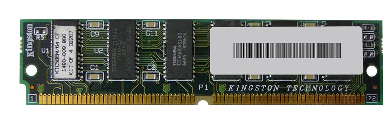 KTC586M/64 Kingston 64MB Kit (4 X 16MB) FastPage ECC Parity 70ns 5V 72-Pin SIMM Memory for Compaq DeskPro 5/66M