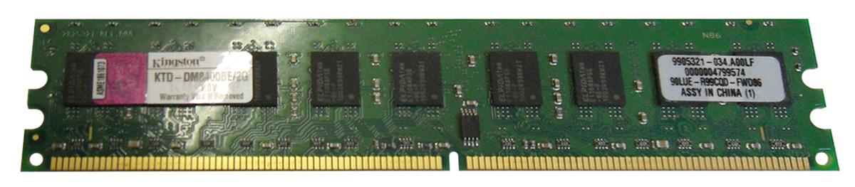 KTD-DM8400BE/2G Kingston 2GB PC2-5300 DDR2-667MHz ECC Unbuffered CL5 240-Pin DIMM Dual Rank Memory Module