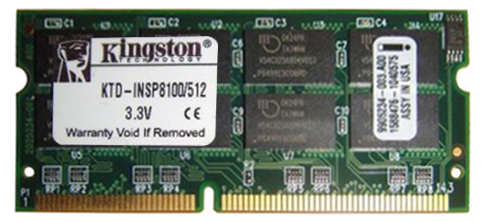 KTD-INSP8100/512 Kingston 512MB PC133 133MHz non-ECC Unbuffered CL3 144-Pin SoDimm Memory Module for Dell