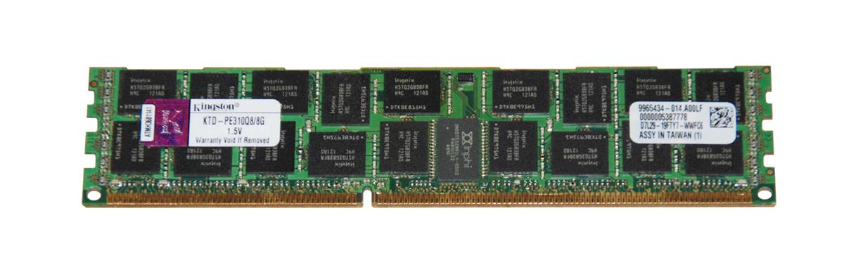 KTD-PE310Q/8G Kingston 8GB PC3-8500 DDR3-1066MHz ECC Registered CL7 240-Pin DIMM Quad Rank Memory Module for Dell