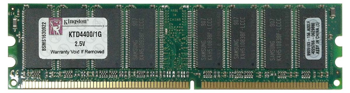 KTD4400/1G Kingston 1GB PC2100 DDR-266MHz non-ECC Unbuffered CL2.5 184-Pin DIMM 2.5V Memory Module
