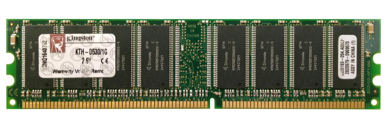 KTH-D530/1G Kingston 1GB PC3200 DDR-400MHz non-ECC Unbuffered CL3 184-Pin DIMM Memory Module for HP/Compaq DE468A, DE468G