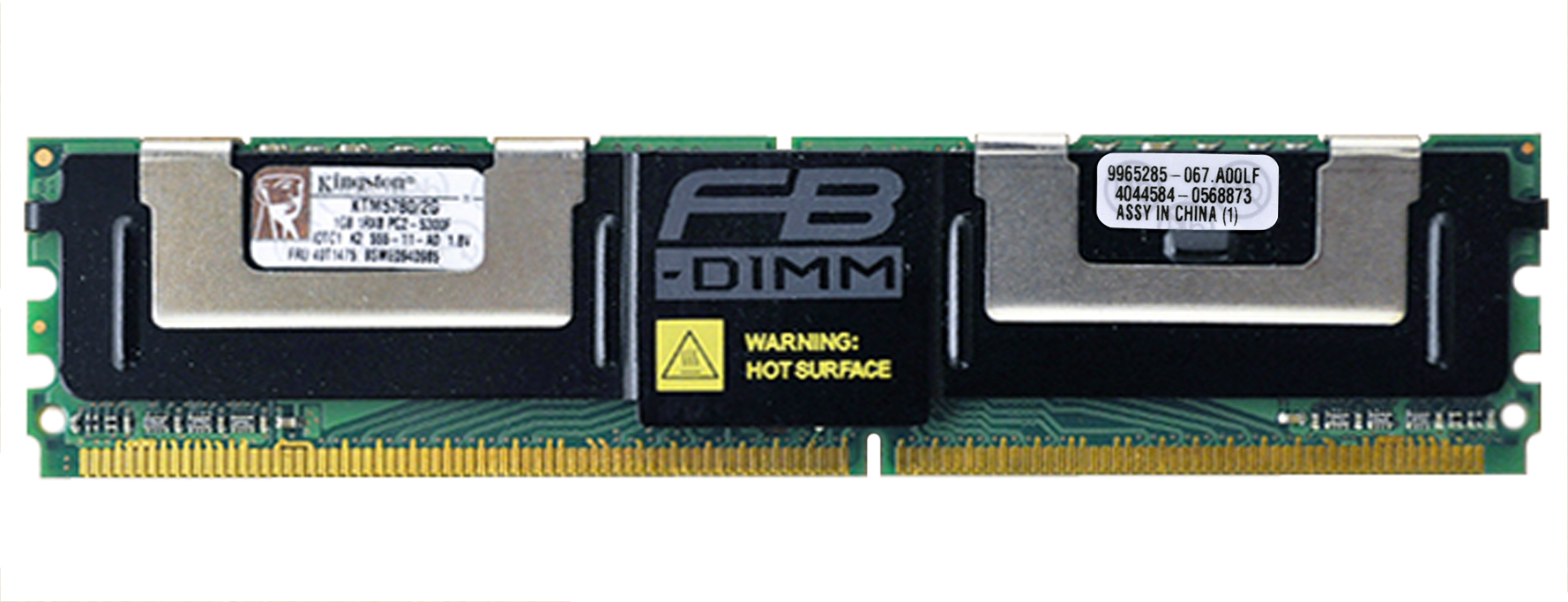 KTM5780/2G Kingston 2GB Kit (2 X 1GB) PC2-5300 DDR2-667MHz ECC Fully Buffered CL5 240-Pin DIMM Dual Rank Memory 39M5783, 39M5785