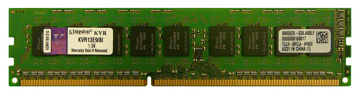 KVR13E9/8I Kingston 8GB PC3-10600 DDR3-1333MHz ECC Unbuffered CL9 240-Pin DIMM Dual Rank Memory Module (Intel Certified)