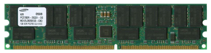 3D-14D320R9880-1G 1GB Module DDR PC2700 CL=2.5 Registered ECC DDR333 2.5V 128Meg x 72 for SuperMicro SuperServer 6014H-8B (SYS-6014H-8B) n/a