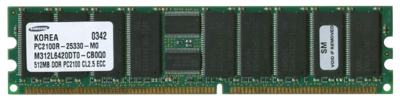 3D-14D221R0814-512M 512MB Module DDR PC2100 CL=2.5 Registered ECC DDR266 2.5V 64Meg x 72 for SuperMicro SuperServer 6014P-TRB (SYS-6014P-TRB) n/a