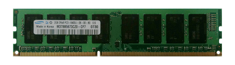 M378B5673CZ0-CF7 Samsung 2GB PC3-6400 DDR3-800MHz non-ECC Unbuffered CL6 240-Pin DIMM Dual Rank Memory Module