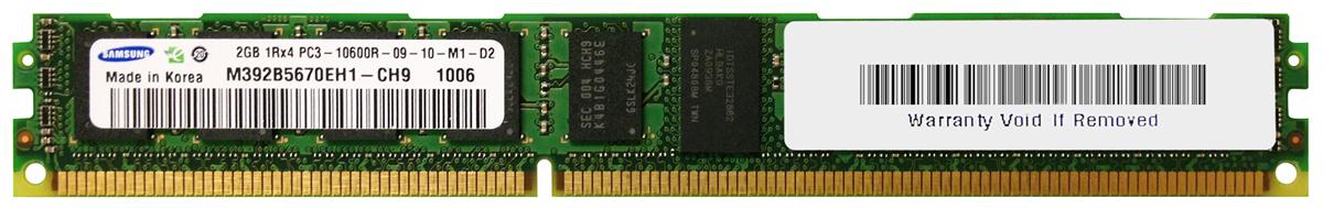 M392B5670EH1-CH9 Samsung 2GB PC3-10600 DDR3-1333MHz ECC Registered CL9 240-Pin DIMM Very Low Profile (VLP) Single Rank Memory Module