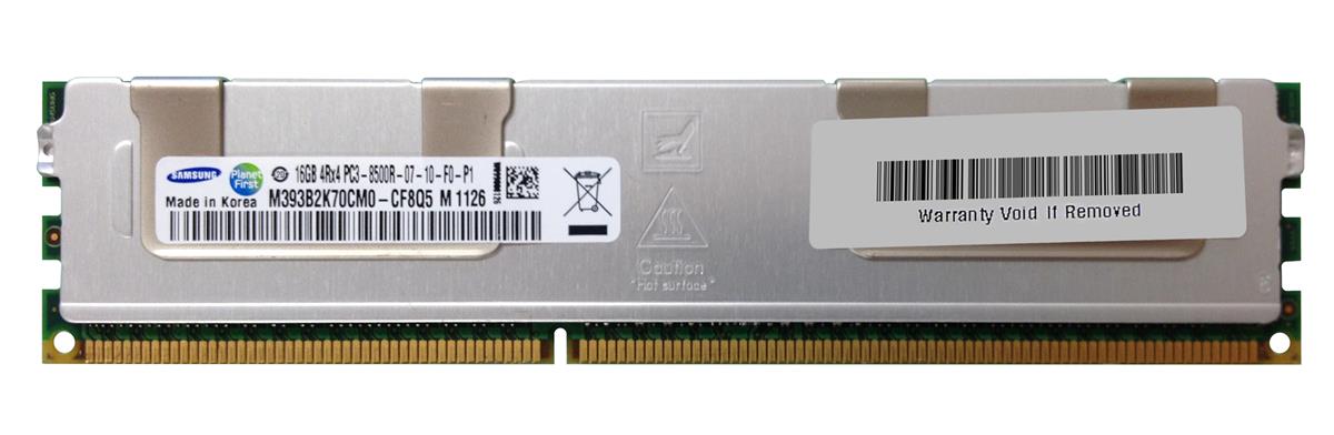 M393B2K70CM0-CF8Q5 Samsung 16GB PC3-8500 DDR3-1066MHz ECC Registered CL7 240-Pin DIMM Quad Rank Memory Module