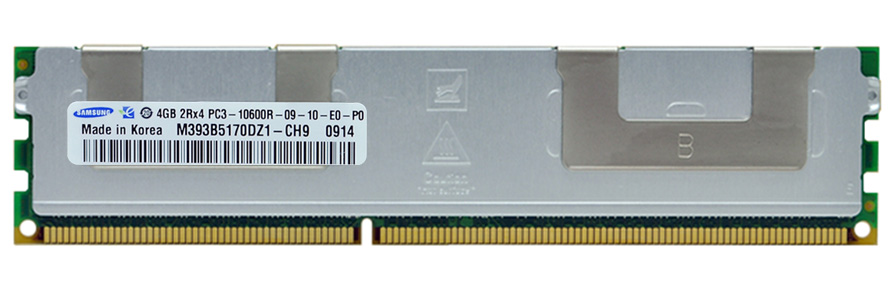 M393B5170DZ1-CH9 Samsung 4GB PC3-10600 DDR3-1333MHz ECC Registered CL9 240-Pin DIMM Dual Rank Memory Module