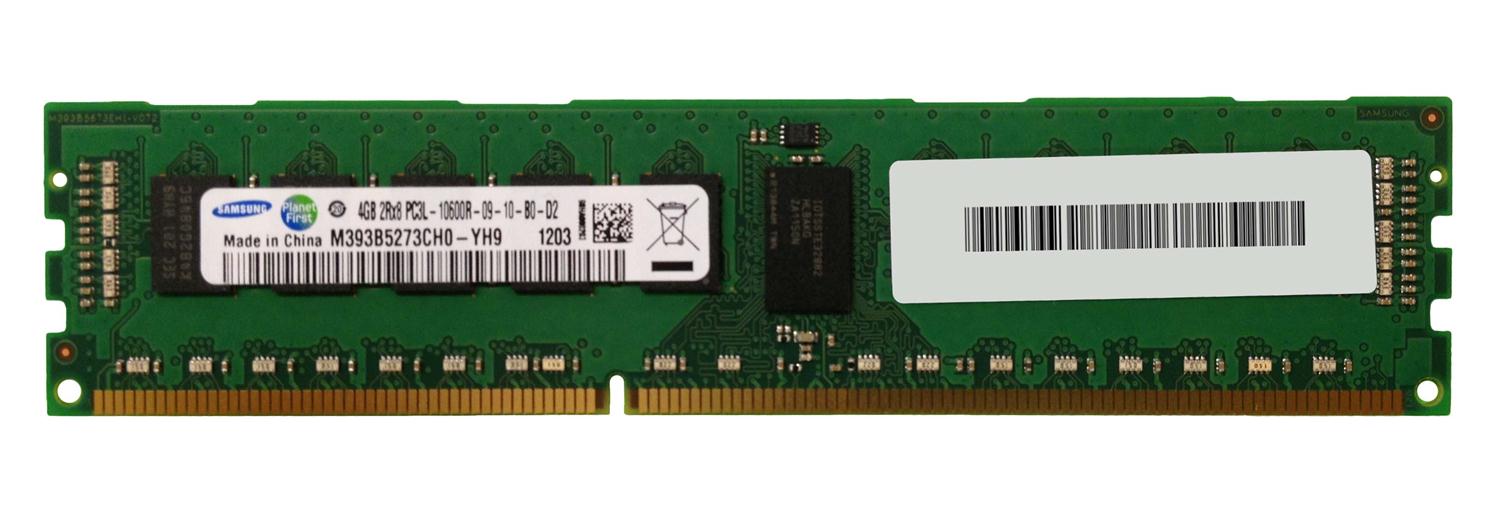 3D-13D398R22321-4G 4GB Module DDR3 PC3-10600 CL=9 Registered ECC w/Parity DDR3-1333 Dual Rank, x8 Low Voltage 1.35V 512Meg x 72 for IBM Corp. System x3500 M4 7383H2U 49Y1407; FRU 00U0282