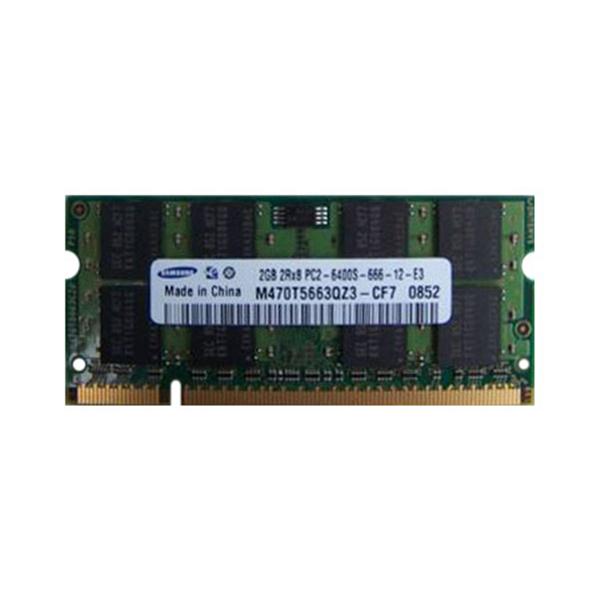 M470T5663QZ3-CF7 Samsung 2GB PC2-6400 DDR2-800MHz non-ECC Unbuffered CL6 200-Pin SoDimm Dual Rank Memory Module