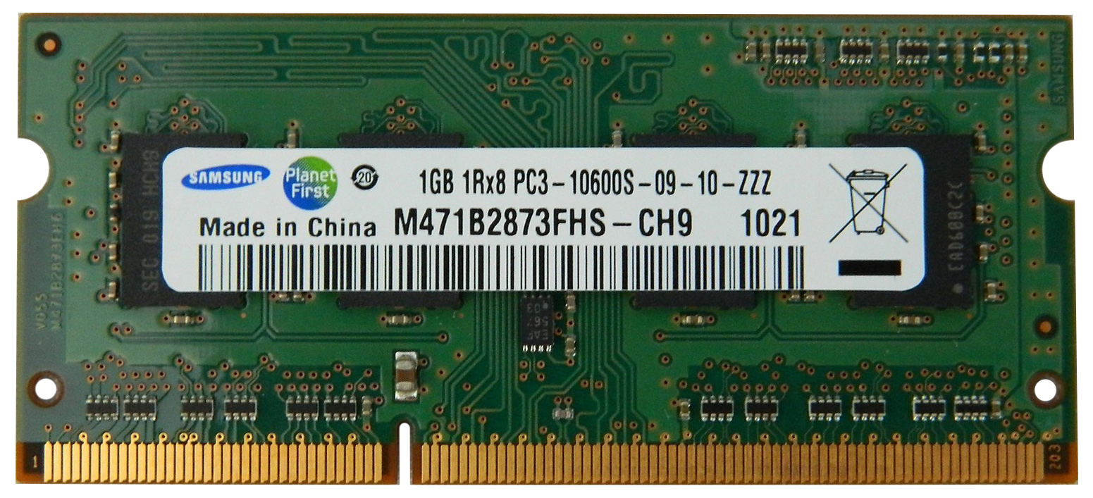 M471B2873FHS-CH9 Samsung 1GB SoDimm PC10600 Memory