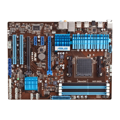 M5A97EVOAM3 ASUS Socket AM3+ AMD 970 + SB950 Chipset AMD Phenom II/ AMD Athlon II/ AMD Sempron 100 Series Processors Support DDR3 4x DIMM 6x SATA 6.0Gb/s ATX Motherboard (Refurbished)