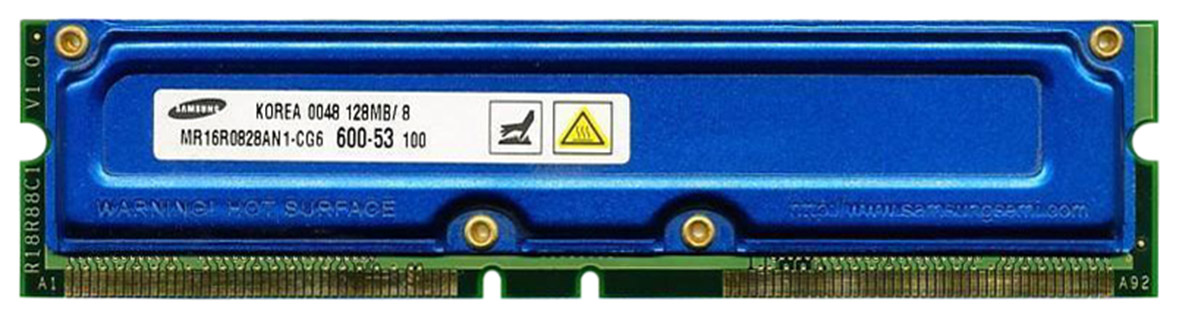 A016C1664600 Memory Upgrades 128MB Rambus PC600 600MHz non-ECC 53ns 184-Pin RDRAM RIMM Memory Module