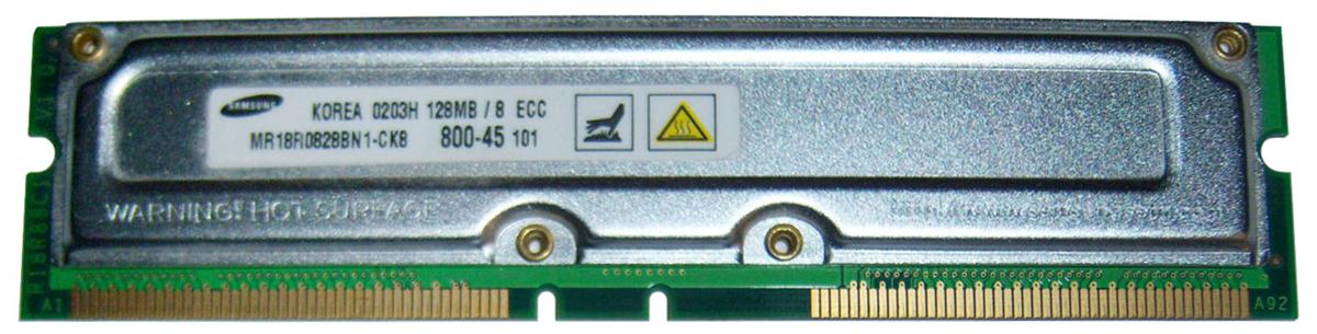 157338-B21-AA Memory Upgrades 128MB RDRAM PC800 800MHz non-ECC 184-Pin 8-Device RIMM Memory Module