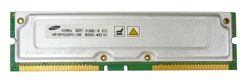 80.13246 Samsung 2GB Kit (4 X 512MB) RDRAM PC800 ECC 40ns 800MHz 184-Pin 2.5v 256Meg x 18 For Dell Dimension 8200