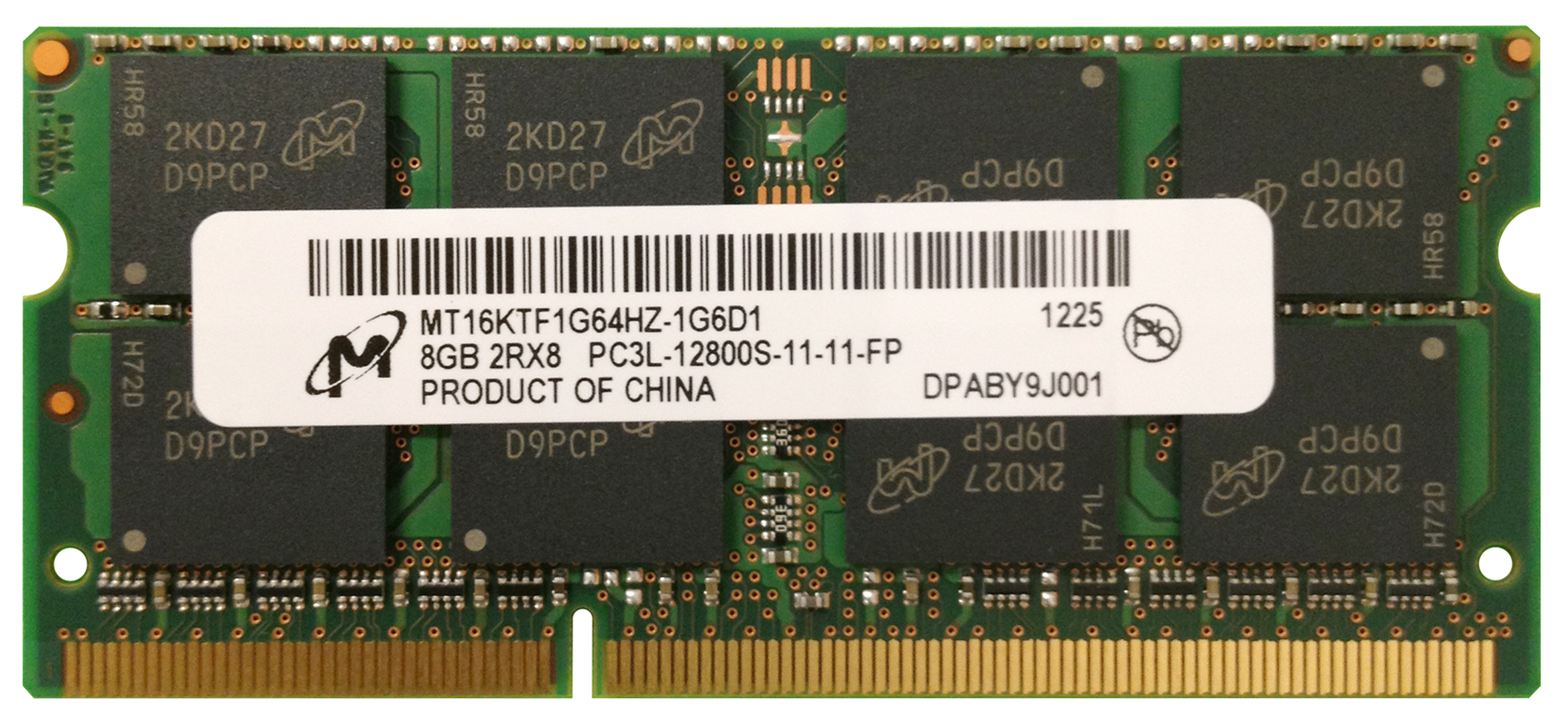 MT16KTF1G64HZ-1G6D1 Micron 8GB SoDimm PC12800 Memory