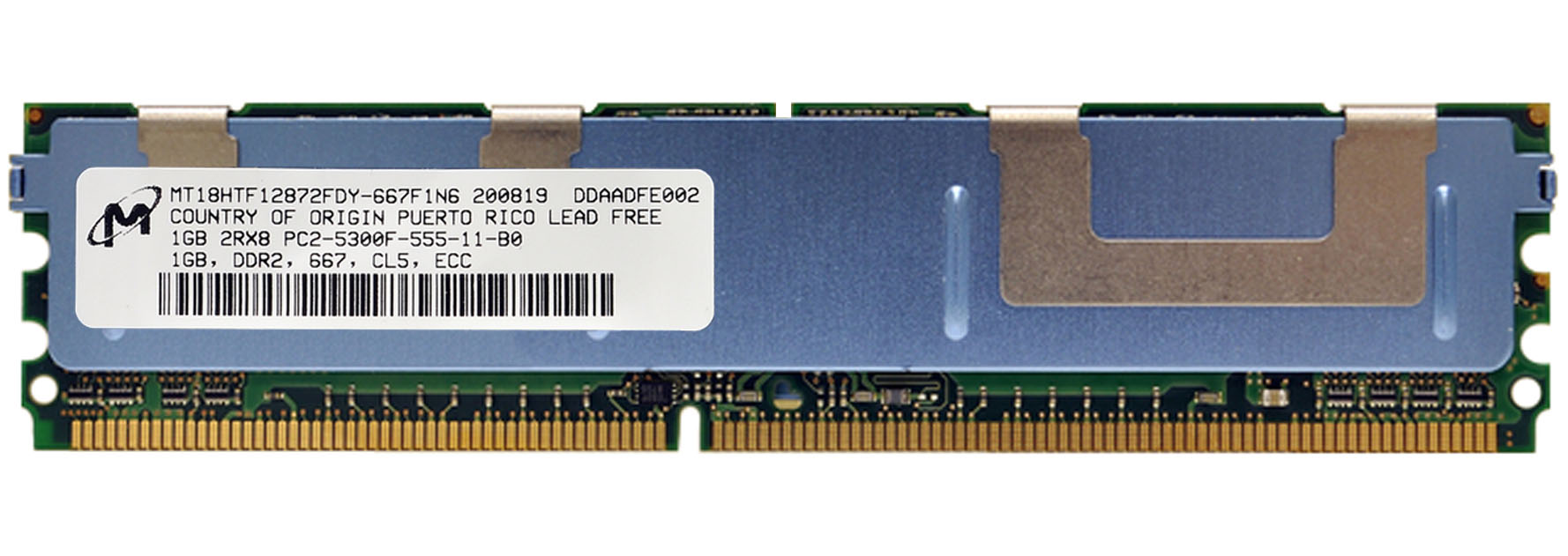 MT18HTF12872FDY-667F1N6 Micron 1GB FBD PC5300 Memory