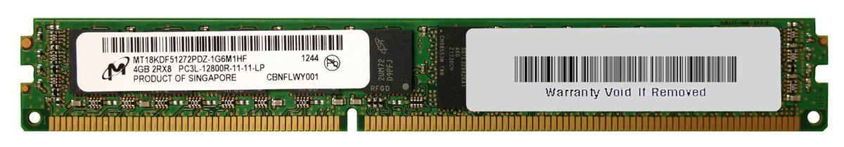 3D-14D391R21372L-4G 4GB Module DDR3 PC3-12800 CL=11 Registered ECC w/Parity DDR3-1600 Dual Rank, x8 Very Low Profile Low Voltage 1.35V 512Meg x 72 for IBM Corp. BladeCenter HS23 7875C4U 46W0691