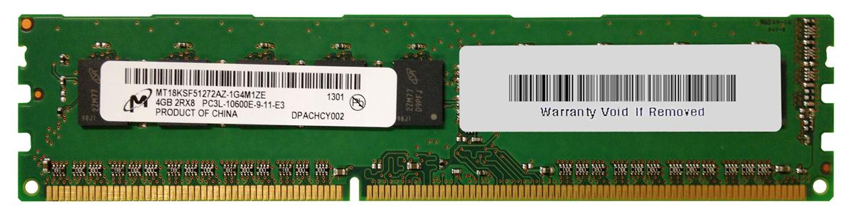 MT18KSF51272AZ-1G4M1 Micron 4GB PC3-10600 DDR3-1333MHz ECC Unbuffered CL9 240-Pin DIMM 1.35V Low Voltage Dual Rank Memory Module