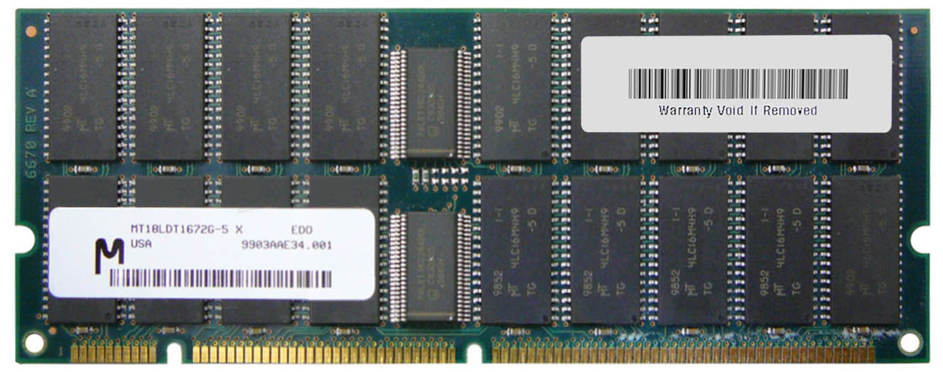 MT18LDT1672G-5 Micron 128MB EDO EDO Memory