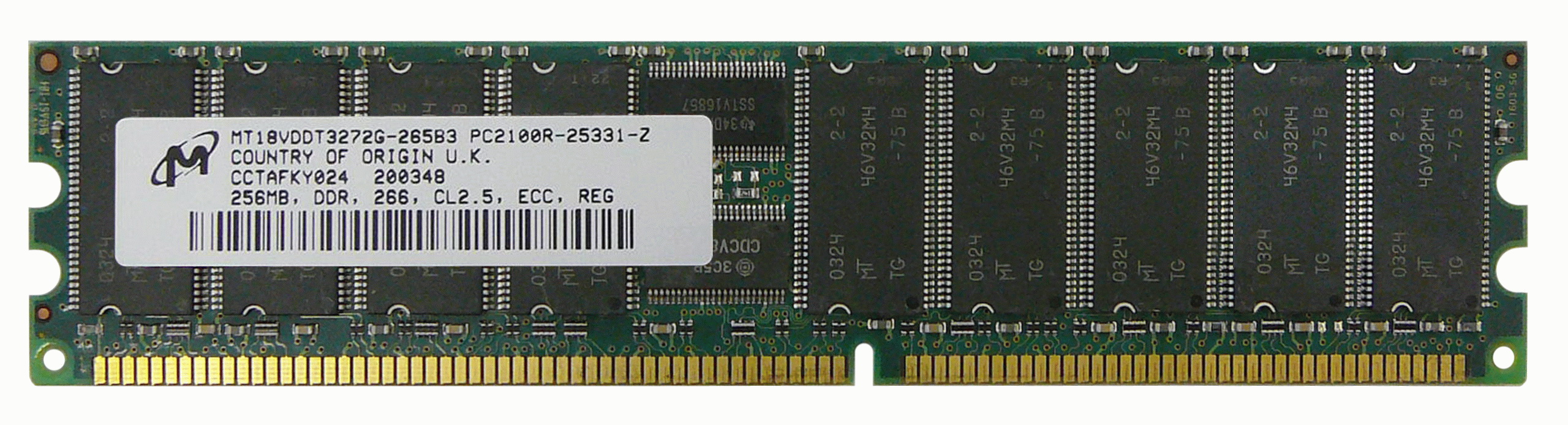 3D-13D238R6692-512M 512MB Kit (2 x 256MB) DDR PC2100 CL=2.5 Registered ECC DDR266 2.5V 32Meg x 72 for HP/Compaq ProLiant DL560 Xeon MP 2.0GHz (246638-002) 300678-B21