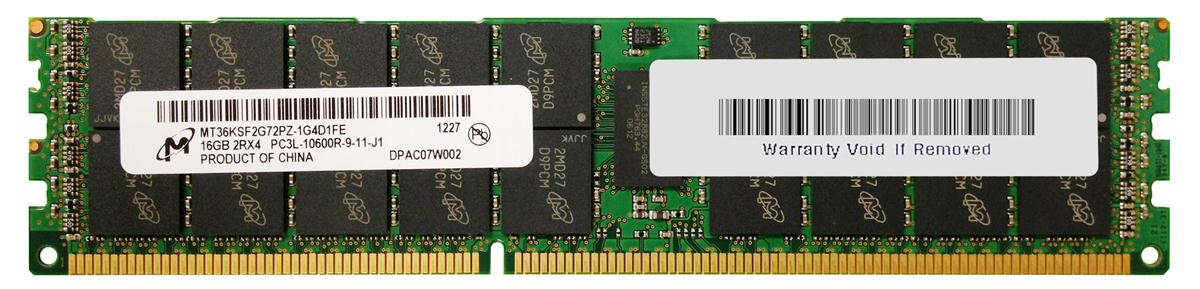 MT36KSF2G72PZ-1G4D1 Micron 16GB PC3-10600 DDR3-1333MHz ECC Registered CL9 240-Pin DIMM 1.35V Low Voltage Dual Rank Memory Module