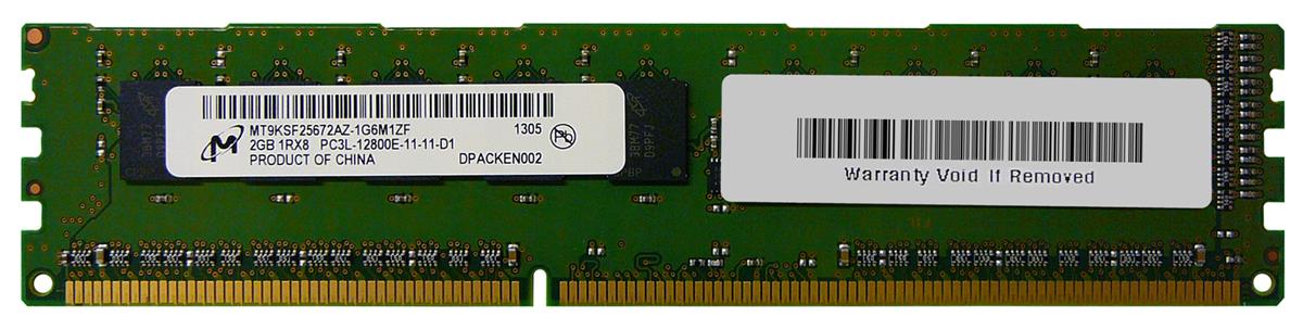 MT9KSF25672AZ-1G6M1 Micron 2GB PC3-12800 DDR3-1600MHz ECC Unbuffered CL11 240-Pin DIMM 1.35V Low Voltage Single Rank Memory Module