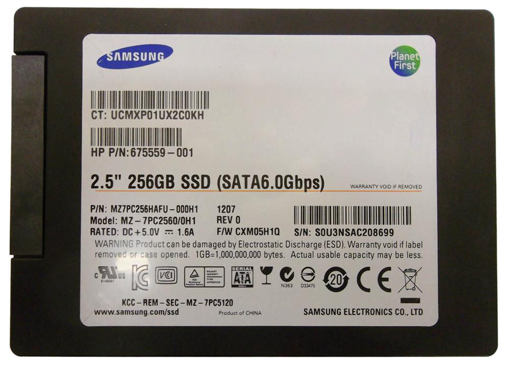 MZ7PC256HAFU-000H1 Samsung 256GB SATA 6.0 Gbps SSD