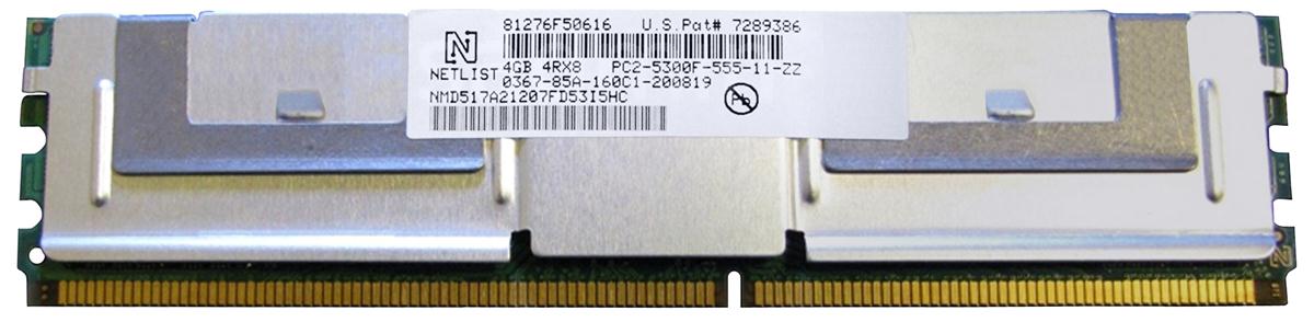 NMD517A21207FD53I5HC NetList 4GB PC2-5300 DDR2-667MHz ECC Fully Buffered CL5 240-Pin DIMM Quad Rank Memory Module