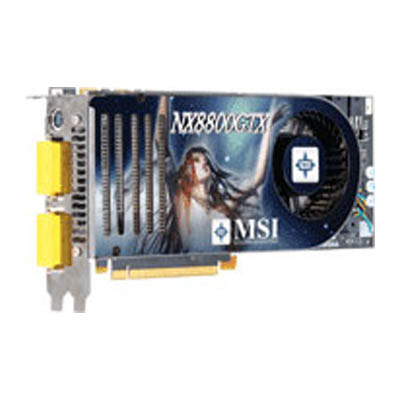 NX8800GTX-T2D768E MSI Radeon Nvidia GeForce 8800 GTX 768MB GDDR3 PCI-Express X16 Video Graphics Card With TV-out + HDTV Support