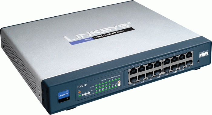 RV016 Linksys 16-Ports RJ-45 10Base-T/100Base-TX Fast Ethernet VPN Desktop Router (Refurbished)