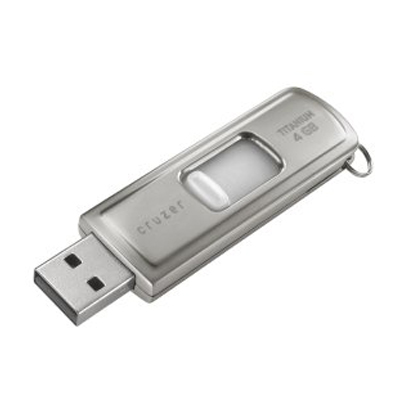 SDCZ7-4096-E10 SanDisk Cruzer Titanium U3 4GB USB 2.0 Flash Drive