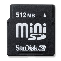SDSDM-512 Sandisk 512MB Mini Secure Digital Card