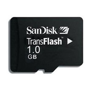 SDSDQ-1024-P60M Sandisk 1GB TransFlash Card w/adaptor